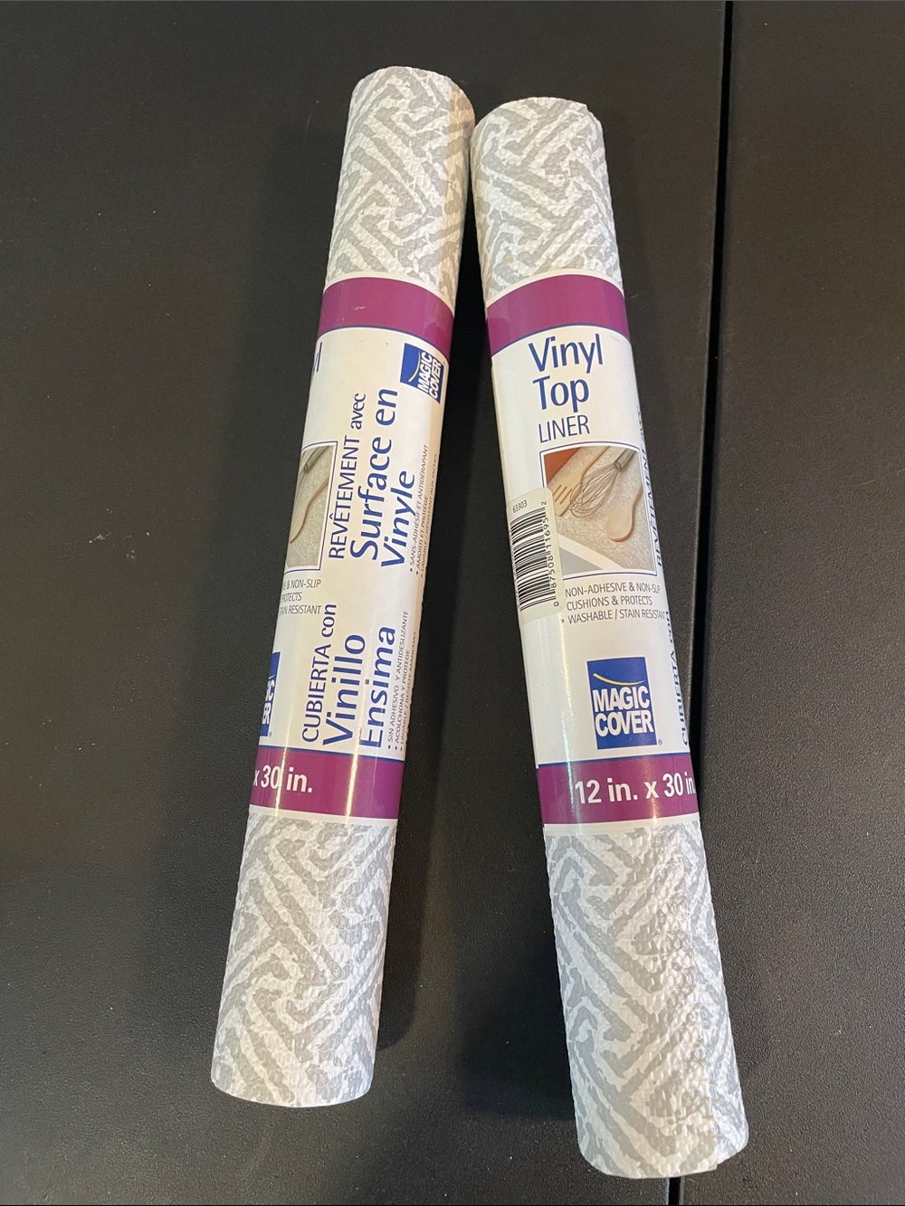 Magic cover Vinyl Top Liner - White Gray Pattern
